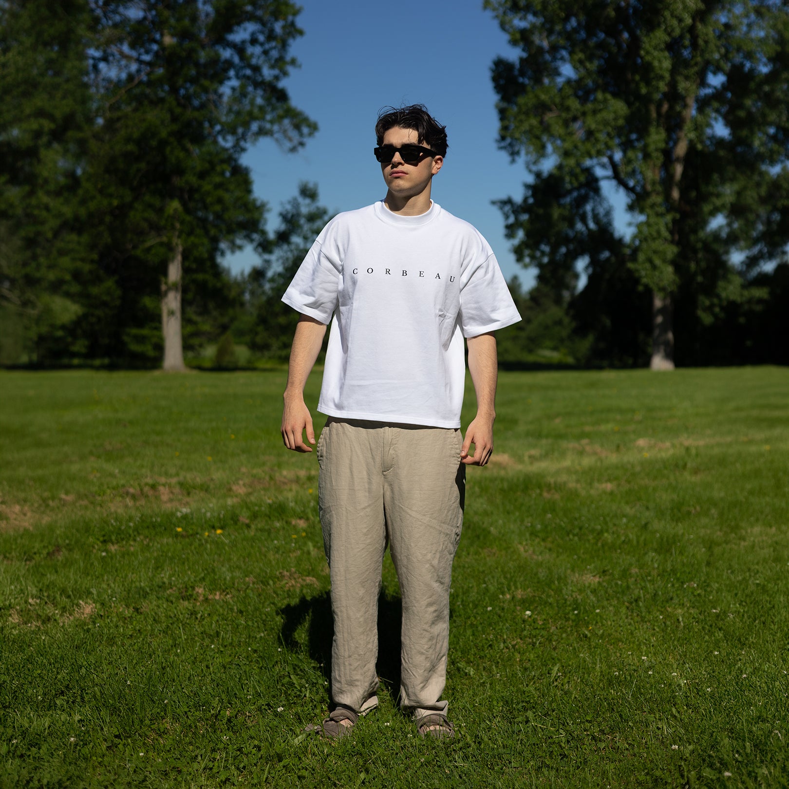T-shirt Corbeau Studio blanc