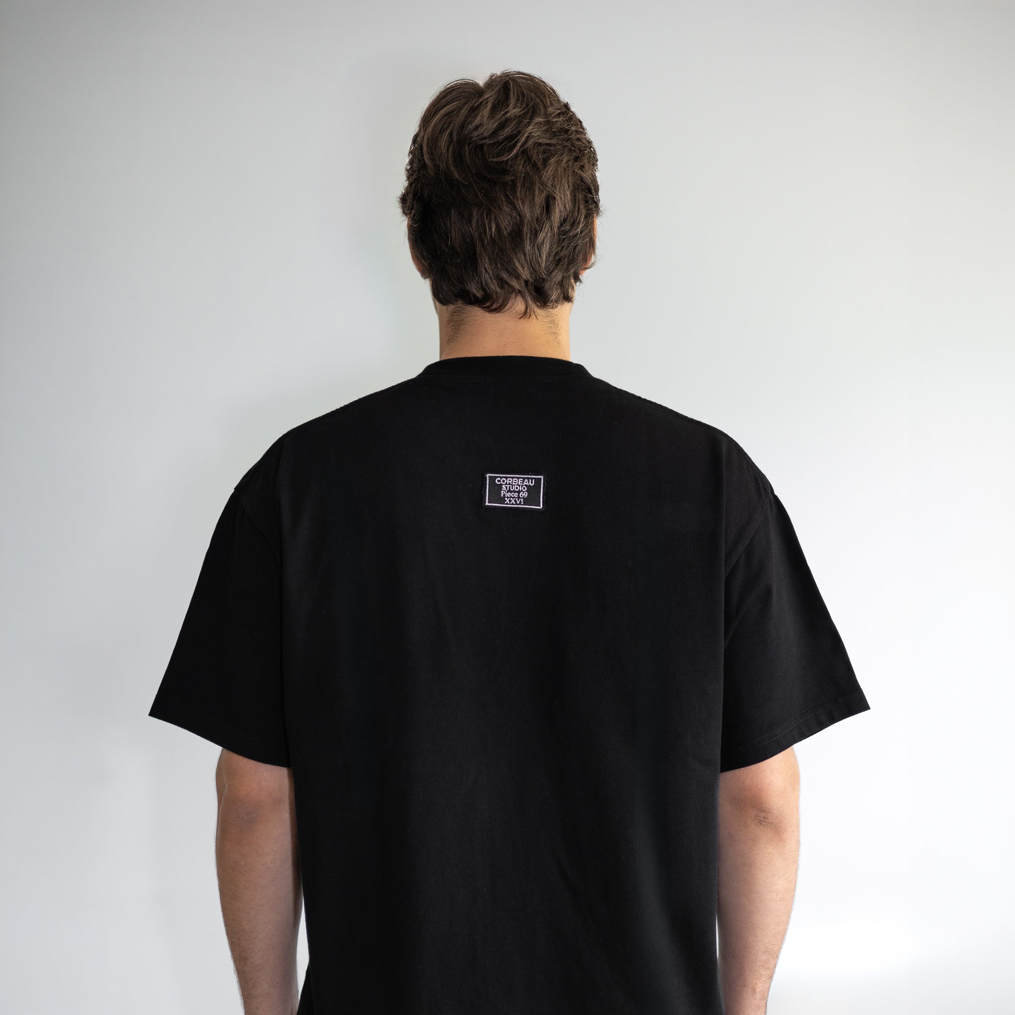 T-shirt signature Corbeau Studio noir