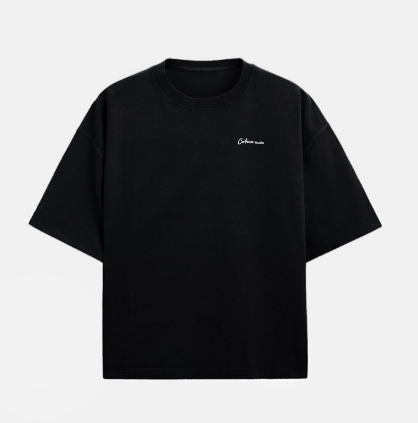 T-shirt signature Corbeau Studio noir